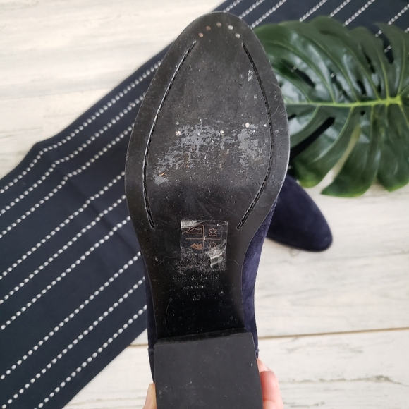 Rag & Bone| Walker Bootie Blue Navy Suede Size 37 - Picture 3 of 9